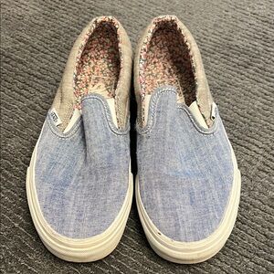 Vans Denim Blue and grey Slip-Ons